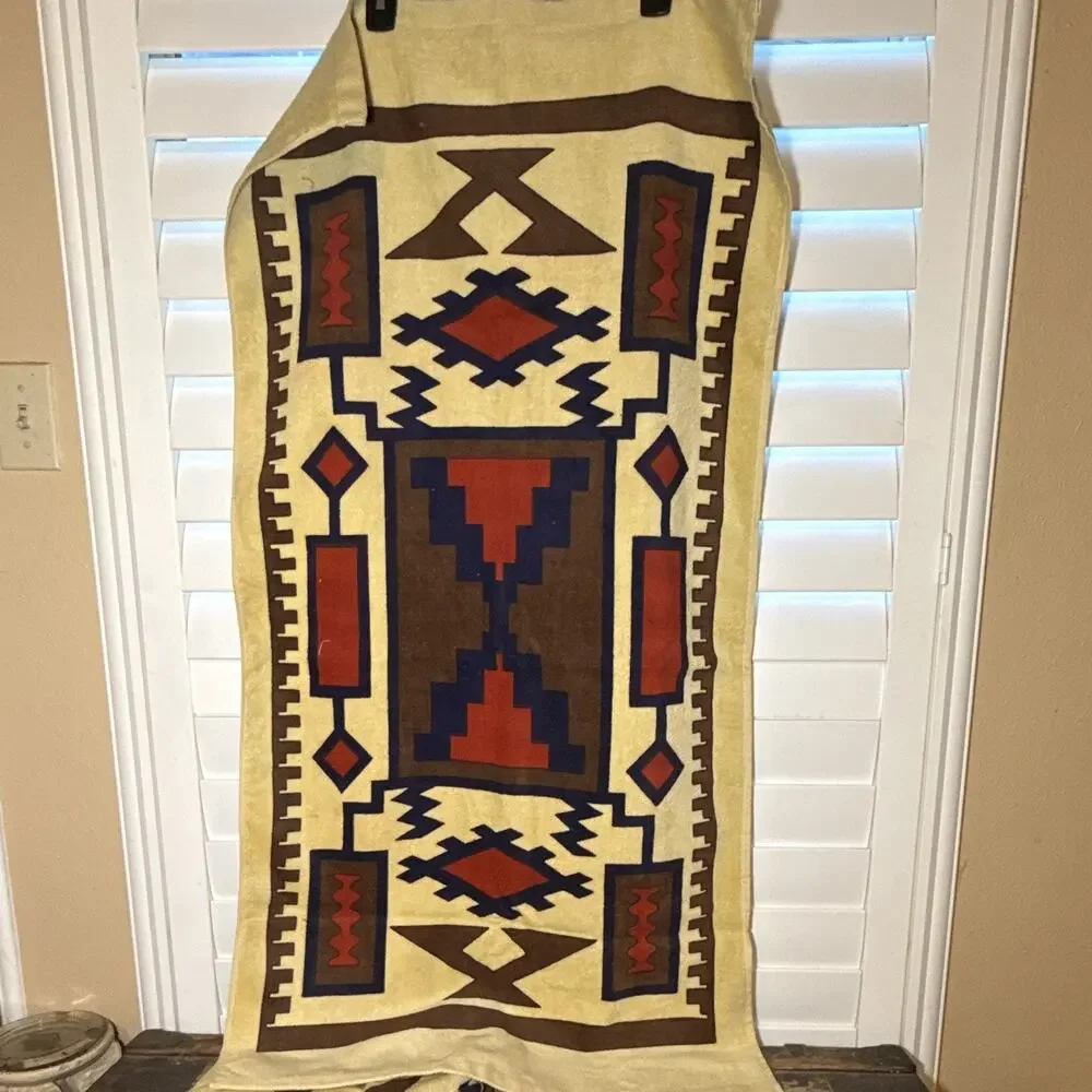 Hilasal 4pc Cotton 2 Hand Towels & 2 Bath Towels Southwestern Geometric